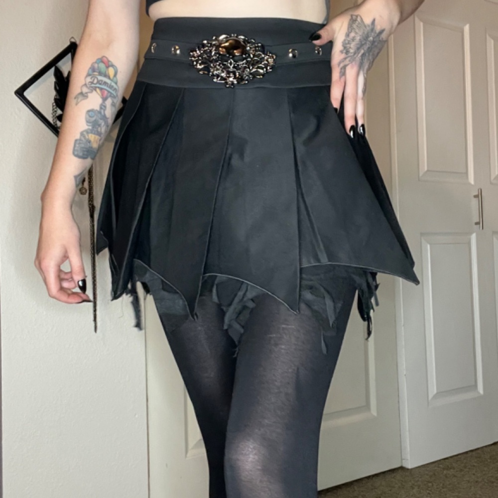 Dark in love gothic mini skirt